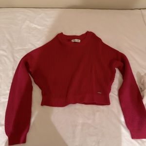 Hollister women’s size x small red cropped sweater